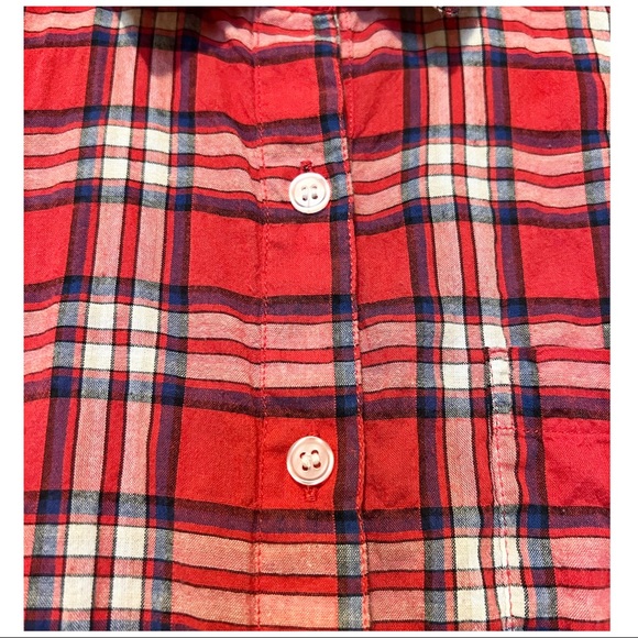 Lightweight Plaid Button Down Shirt, Size S - Picture 3 of 3